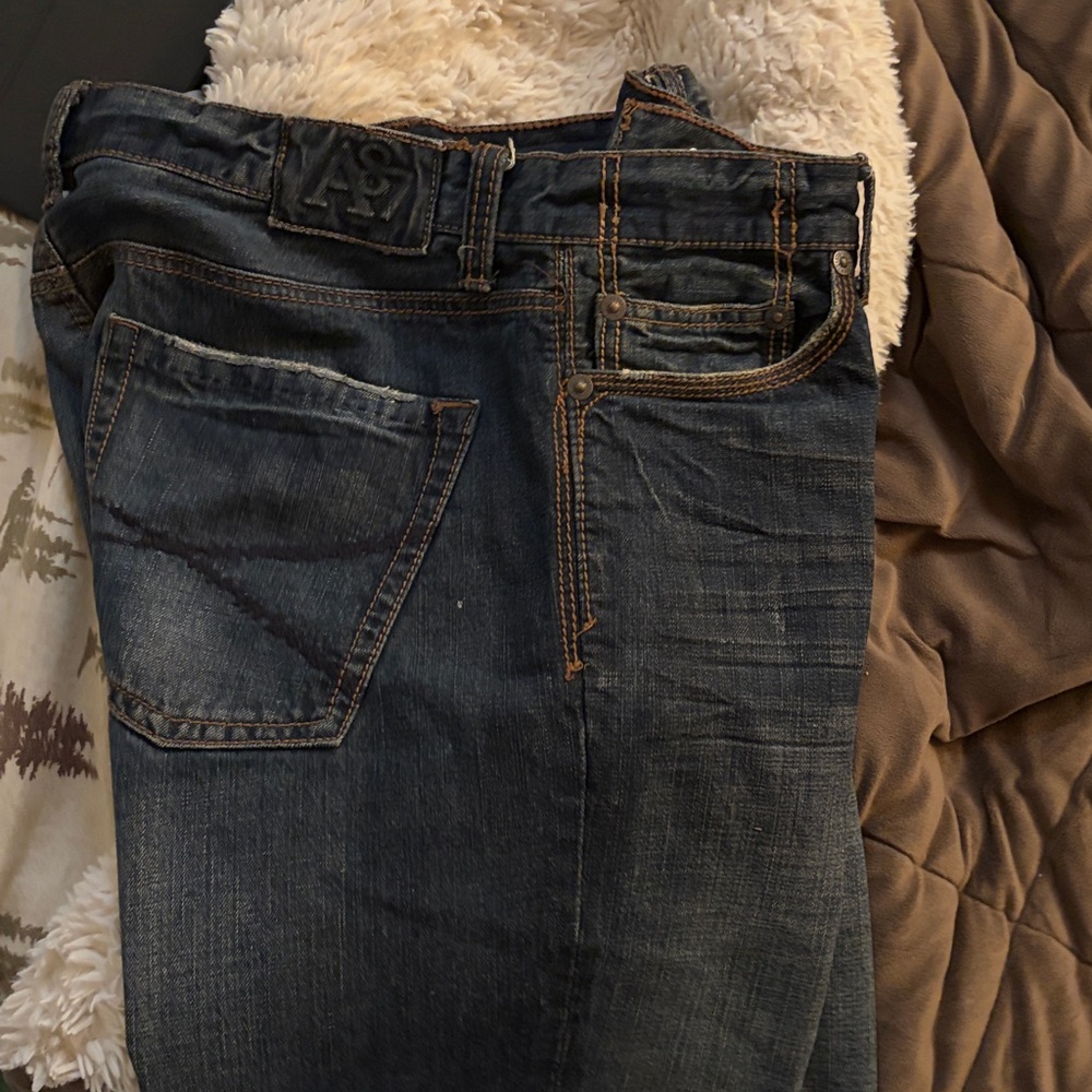 Hipster Aeropostale Men's Blue Jeans 34/30 - Picture 9 of 10
